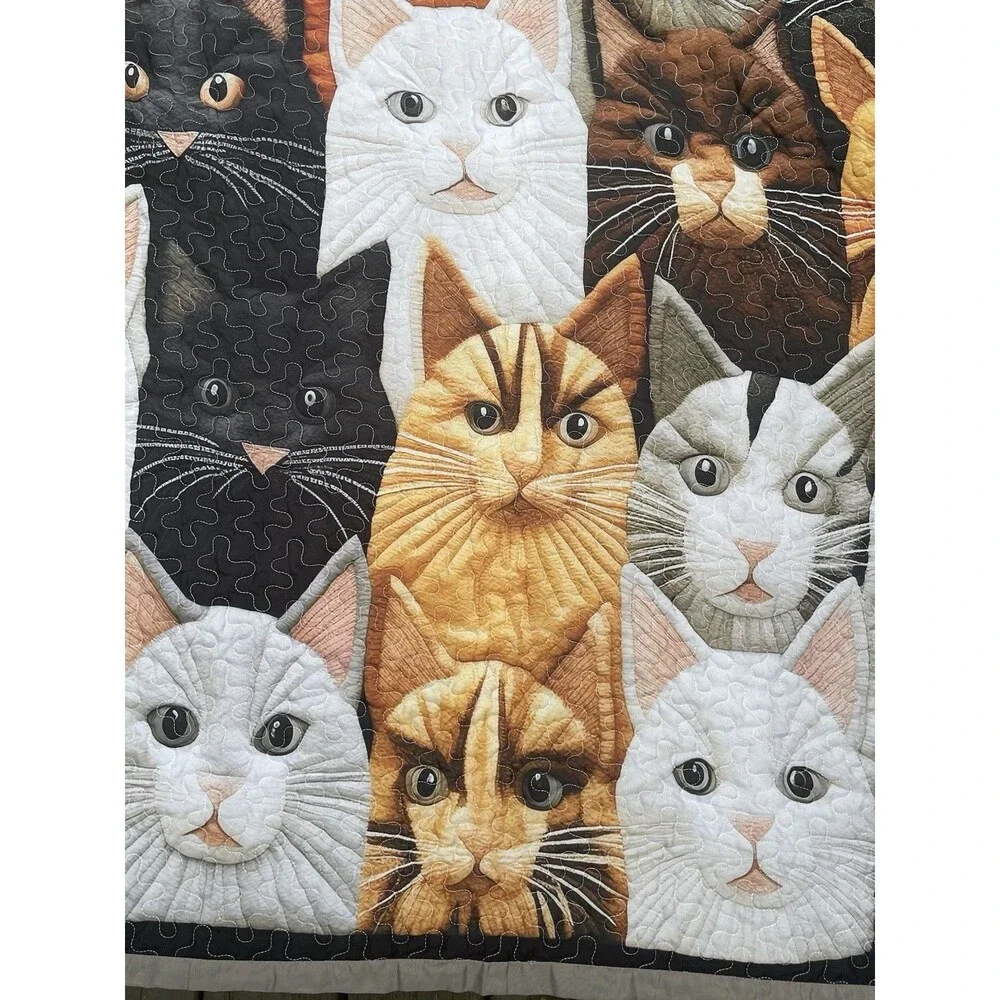 Cats Fur Parents Quilted Throw 80